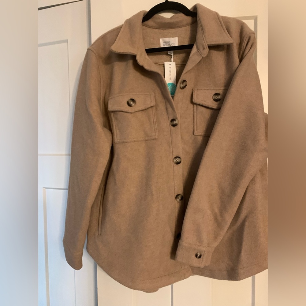 NWT Camel Market and Spruce Shacket/Jacket - nice and cozy, with pockets!